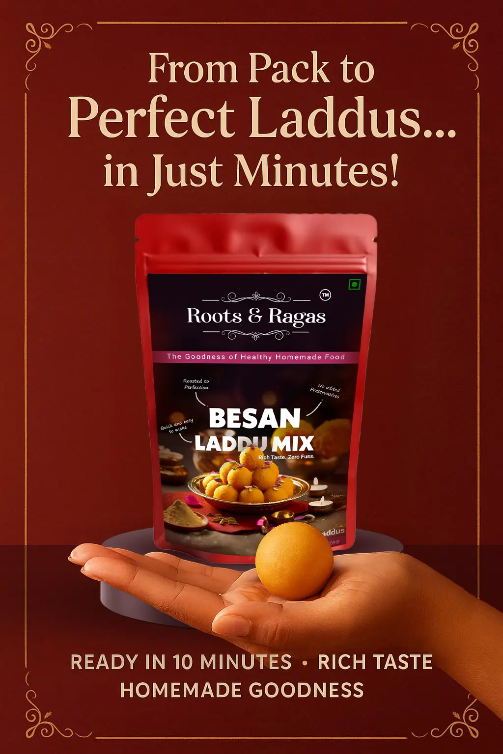 Besan Laddu Mix (250 gms) - Image 2